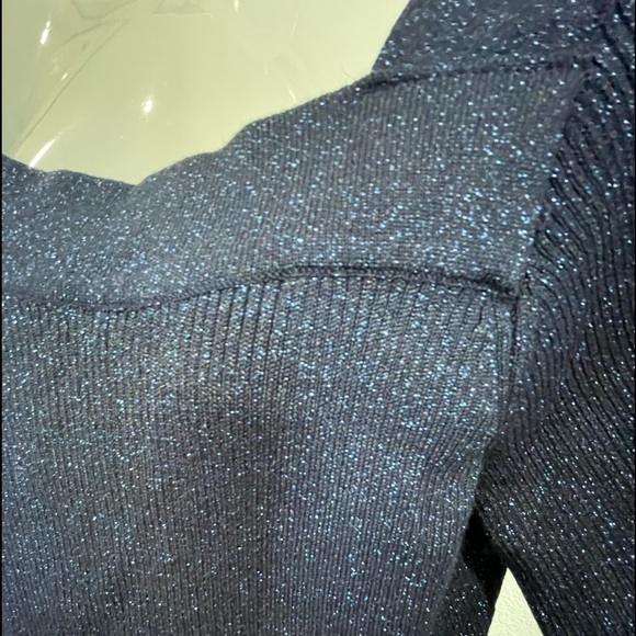 NY&C, Blue Metallic Sweater, Medium, NWT, Festive Sweater - Picture 3 of 3